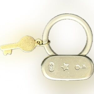 Weight Watchers Silver Keychain Keyring W/ Gold Toned 10 Lb Achievement Charm